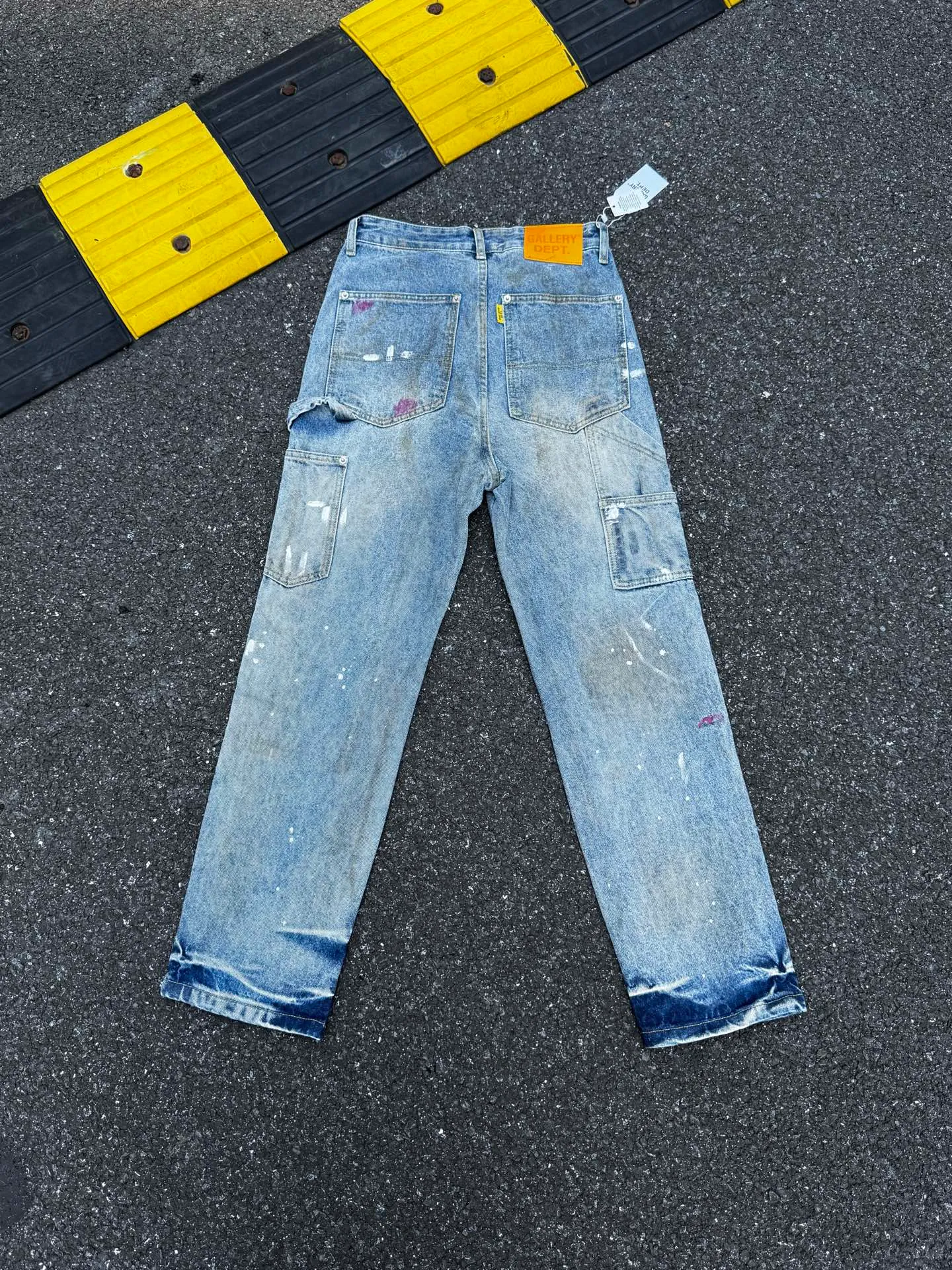 P260💰G97 GALLERY DEPT. Logging retro old stained ink denim bell bottoms washed jeans Size: 28 30 32 34 36